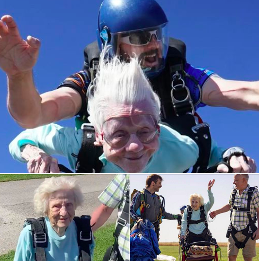 104 Year Old Woman Breaks World Record For Oldest Person To Skydive