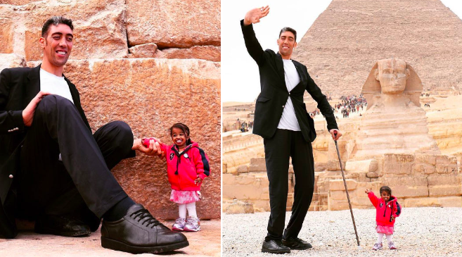 When the tallest man and shortest woman unite in Egypt – American People